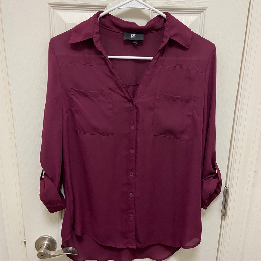 Maroon Button Shirt